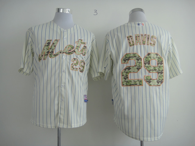 Men New York Mets #29 Davis White Camo MLB Jerseys->new york mets->MLB Jersey